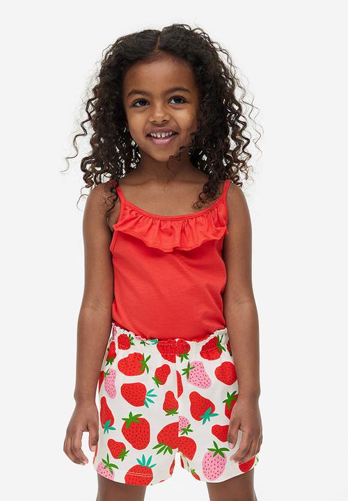 H&M - 3-Pack jersey shorts - bright red strawberries 