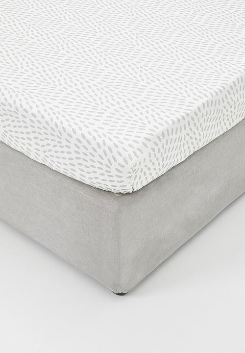 Sixth Floor - Shores printed poly cotton sheet set - grey