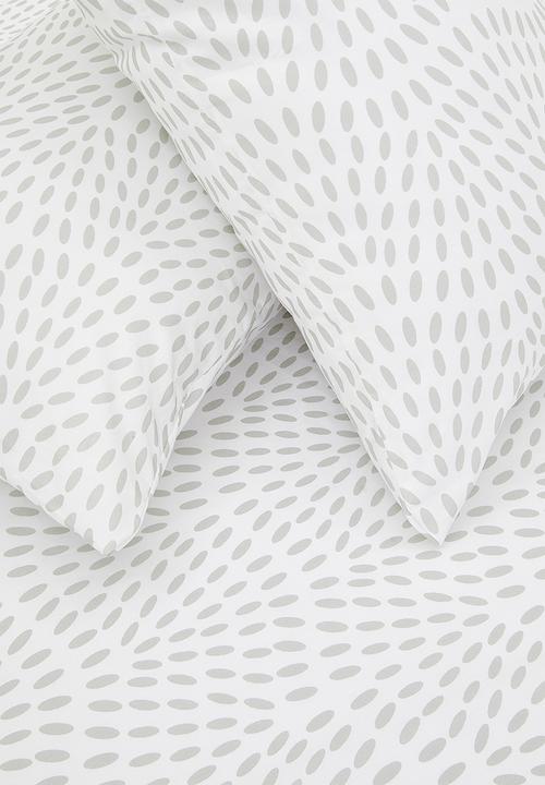 Sixth Floor - Shores printed poly cotton sheet set - grey