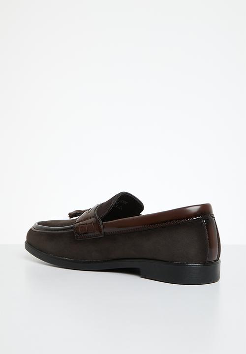 PC - Formal slip on bow - espresso suede/spray