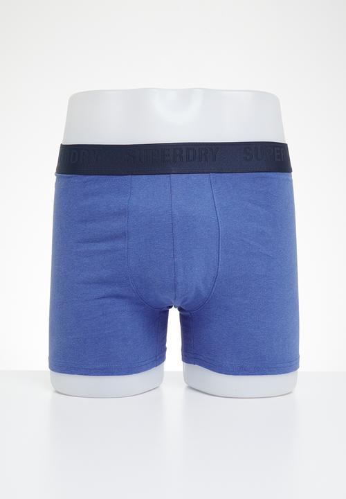 Superdry. - Boxer multi triple pack - navy & bright blue