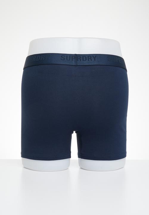 Superdry. - Boxer multi triple pack - navy & bright blue