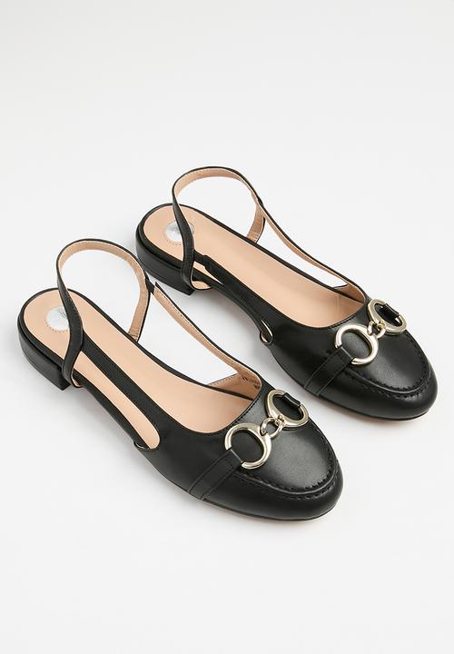 Footwork - Hannah slingback - black