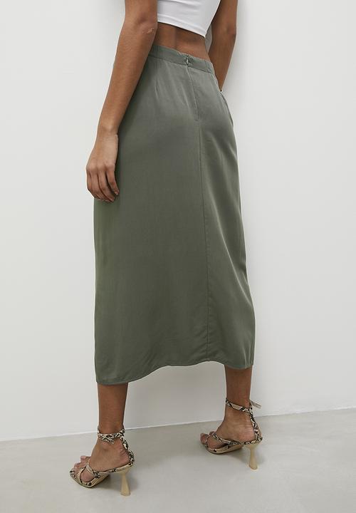 Superbalist - Sarong midi skirt - deep sage