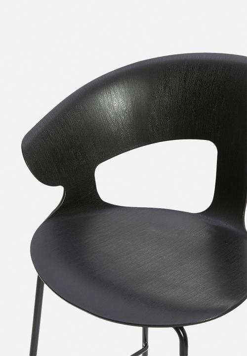 Sixth Floor - Wesley barstool - black