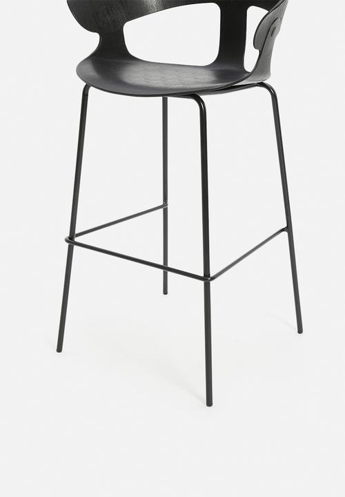 Sixth Floor - Wesley barstool - black