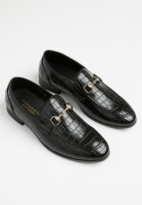 PC - Formal slip on  saddle - black crocodile