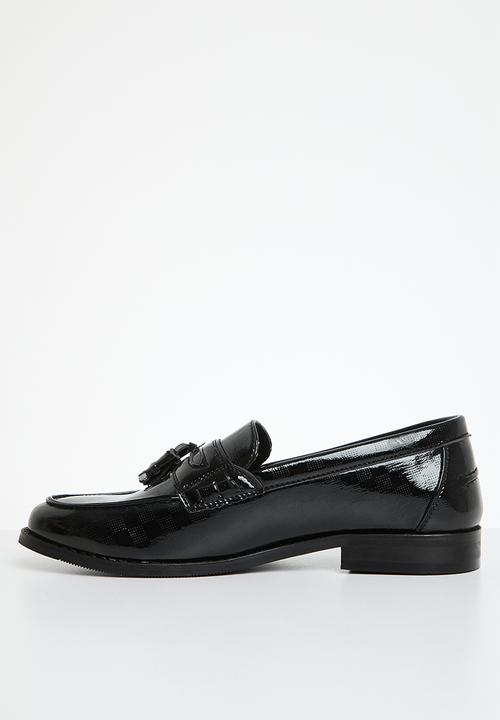 PC - Formal slip on bow - black squire patent