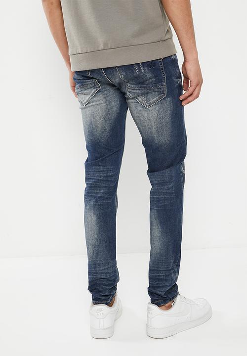 Alpha Industries - Boston stretch denim 5pkt - mid blue