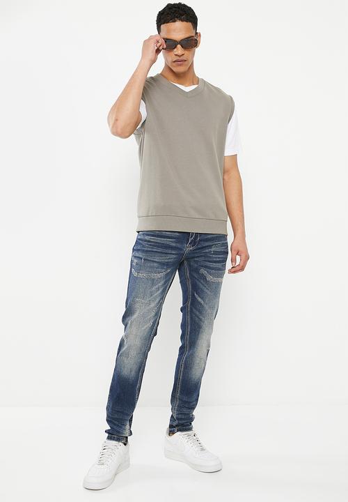 Alpha Industries - Boston stretch denim 5pkt - mid blue