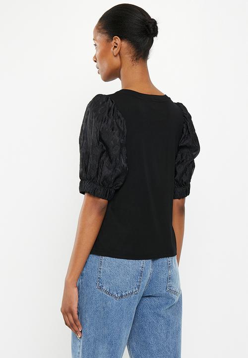 Me&B - The organza combo tee - black