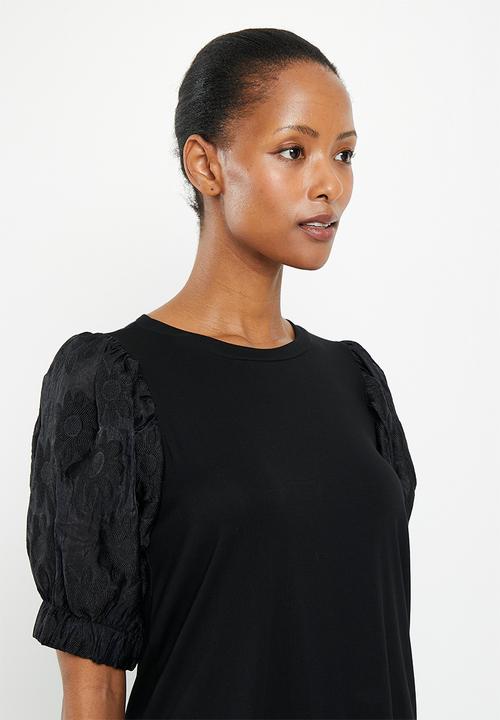 Me&B - The organza combo tee - black