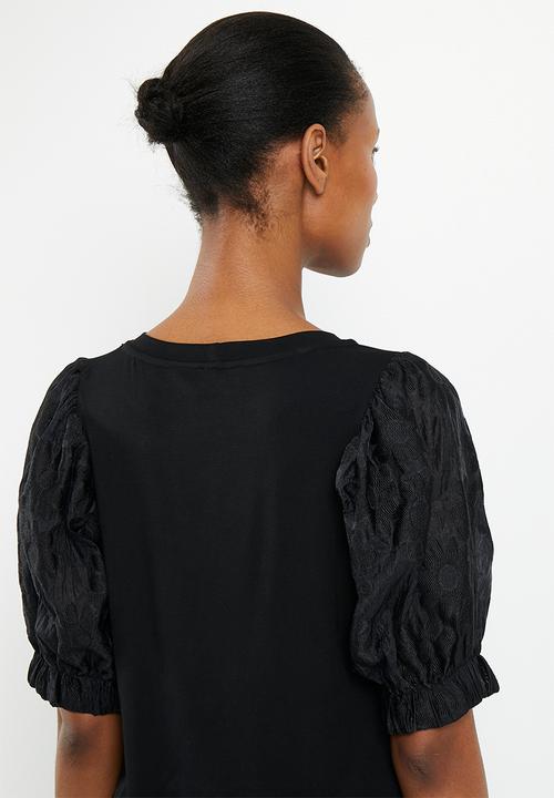 Me&B - The organza combo tee - black