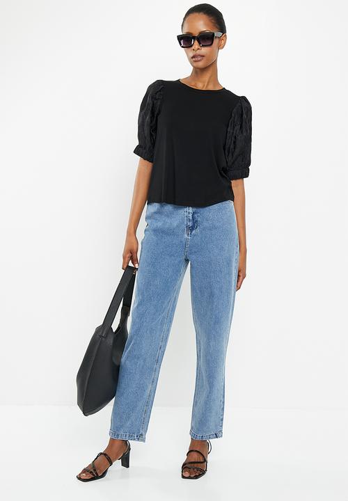 Me&B - The organza combo tee - black