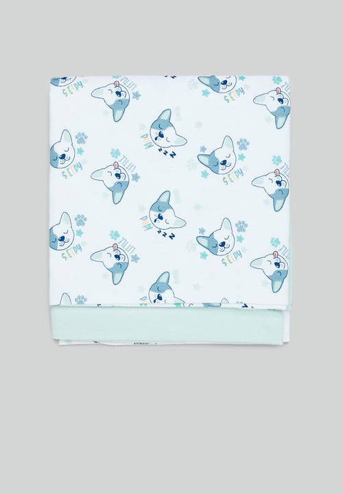 Character Group - Doggy 2 pack receiving blankets - blue