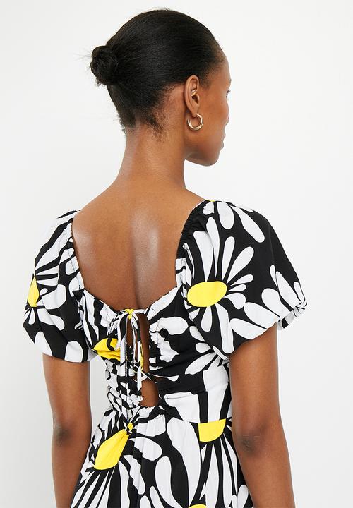 Me&B - The puff sleeve eva dress - floppy daisy