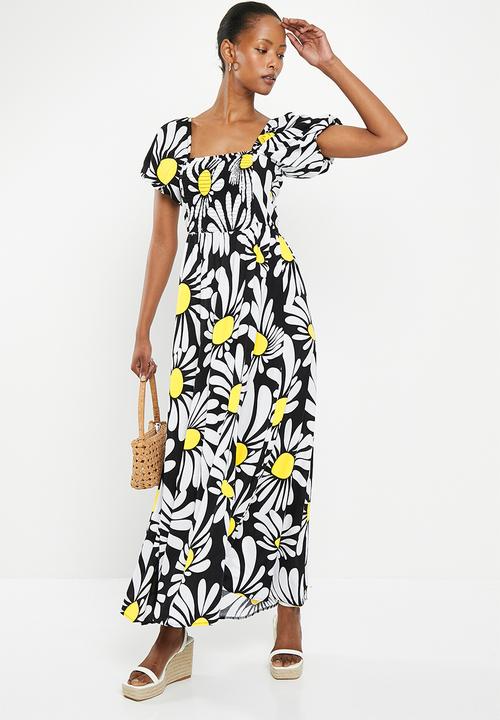 Me&B - The puff sleeve eva dress - floppy daisy