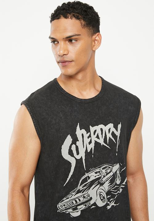 Superdry. - Vintage lo-fi flyer vest - heavy amp black