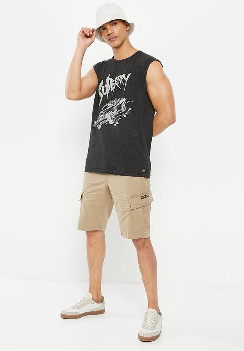 Superdry. - Vintage lo-fi flyer vest - heavy amp black