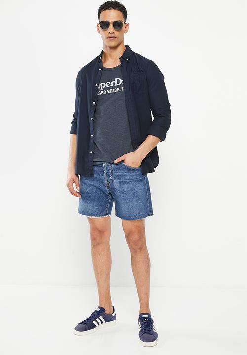 Superdry. - Vintage venue classic vest - eclipse navy marl