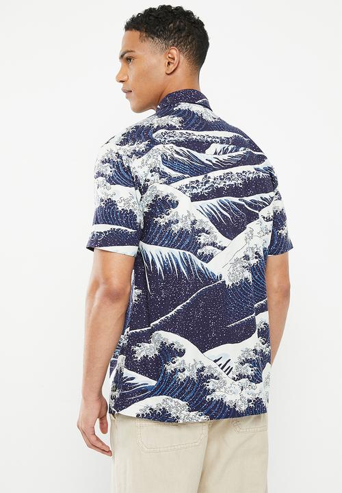 Superdry. - Vintage hawaiian s/s shirt - the great wave