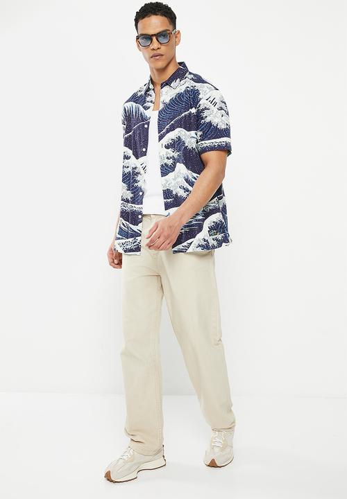 Superdry. - Vintage hawaiian s/s shirt - the great wave