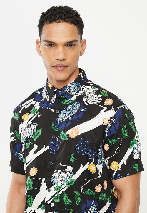 Superdry. - Vintage hawaiian s/s shirt - aya black floral
