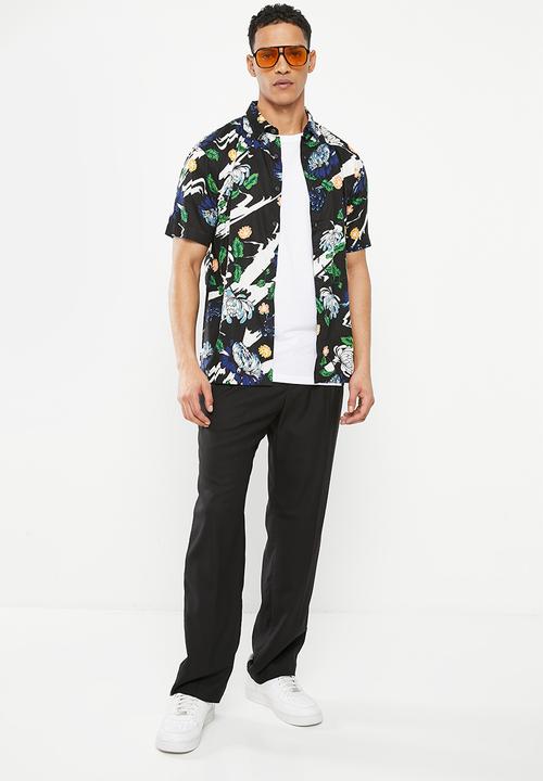 Superdry. - Vintage hawaiian s/s shirt - aya black floral
