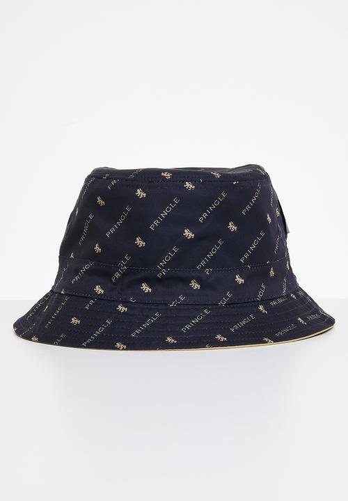 Pringle of Scotland - Daniel reversible bucket hat - stone