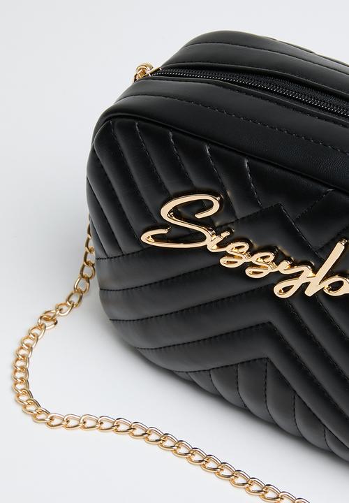 SISSY BOY - Quilted camera bag - black