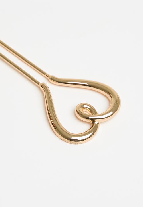 Rubi - Harlow hair fork - gold heart