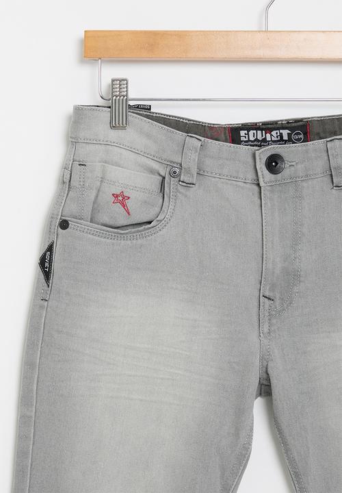 SOVIET - Boys denim short - grey