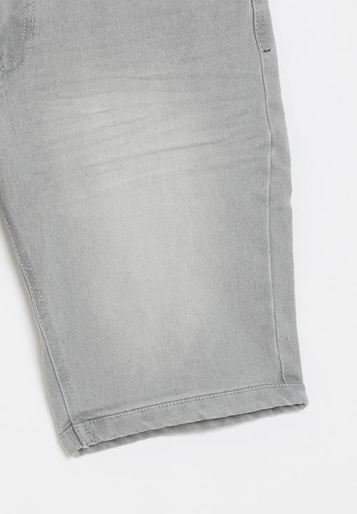 SOVIET - Boys denim short - grey