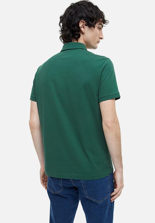 H&M - Slim fit polo shirt - dark green 