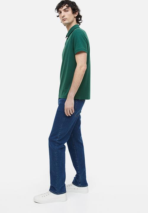 H&M - Slim fit polo shirt - dark green 