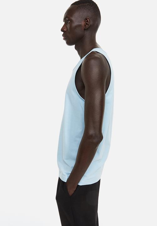 H&M - Cotton jersey vest top - light blue