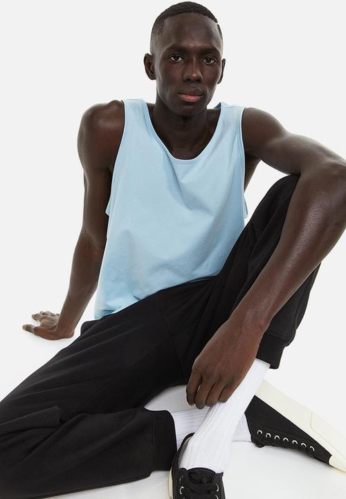 H&M - Cotton jersey vest top - light blue