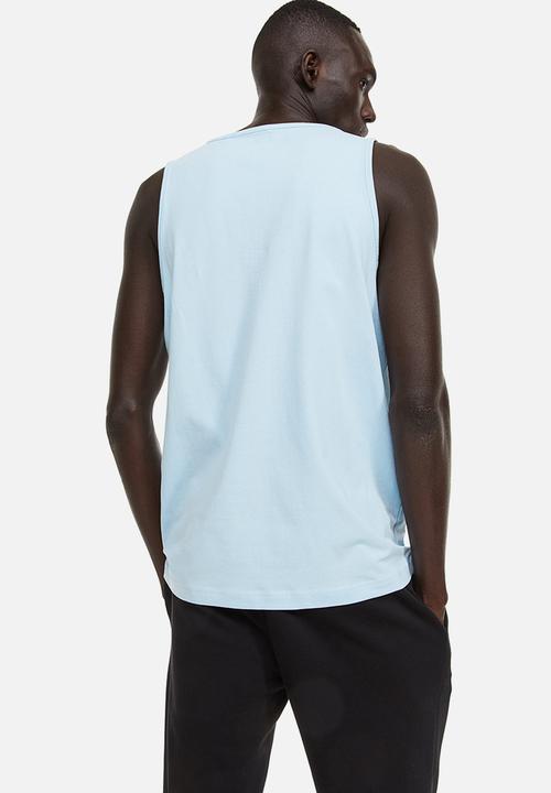 H&M - Cotton jersey vest top - light blue