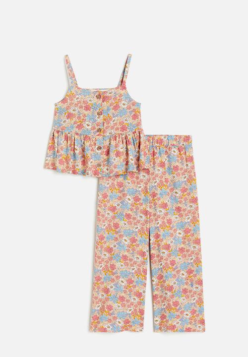 H&M - 2 Piece set - powder pink floral