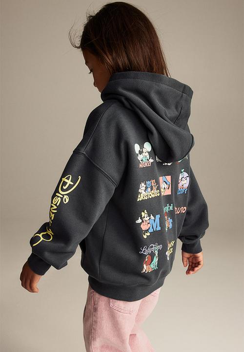 H&M - Oversized printed hoodie - dark grey disney 