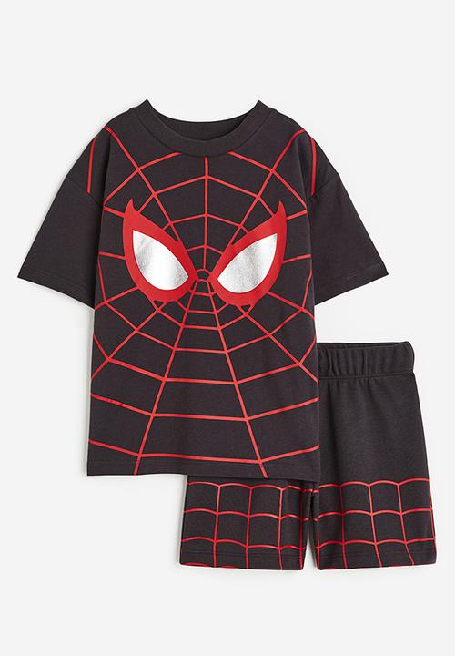 H&M - 2 Piece printed set - dark grey spider-man 