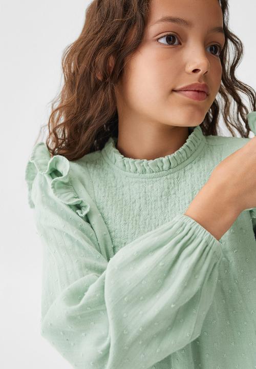 MANGO - Blouse becca - green