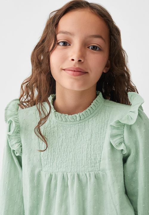 MANGO - Blouse becca - green