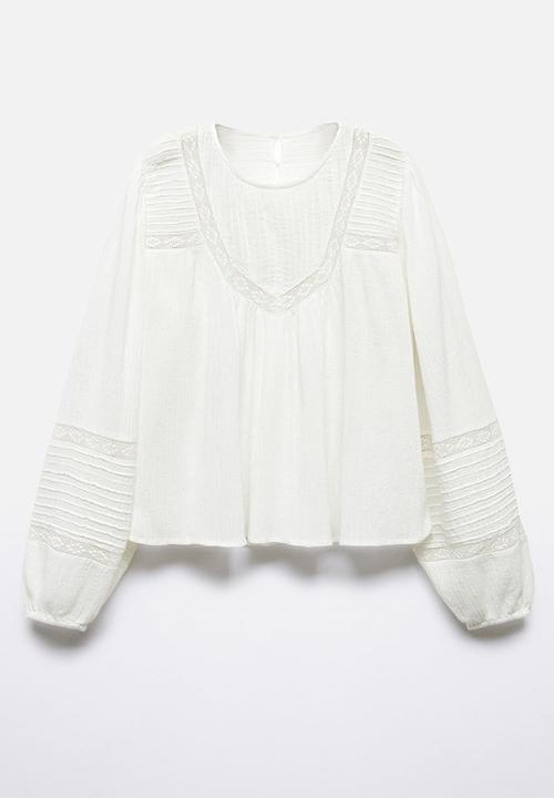 MANGO - Blouse adaipur - ecru