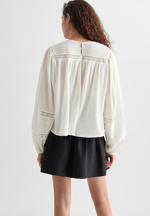 MANGO - Blouse adaipur - ecru