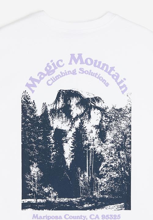 H&M - Relaxed fit printed t-shirt - white magic mountain 