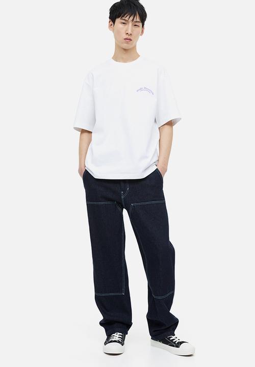 H&M - Relaxed fit printed t-shirt - white magic mountain 