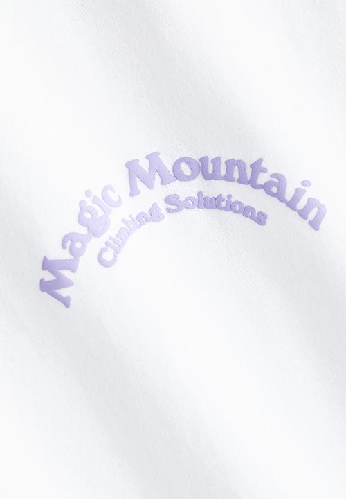 H&M - Relaxed fit printed t-shirt - white magic mountain 