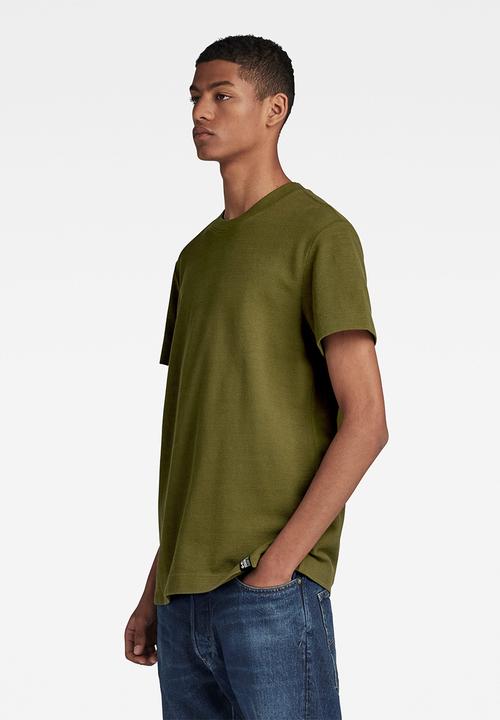 G-STAR - Essential pique r t Nelson pique o - dark olive