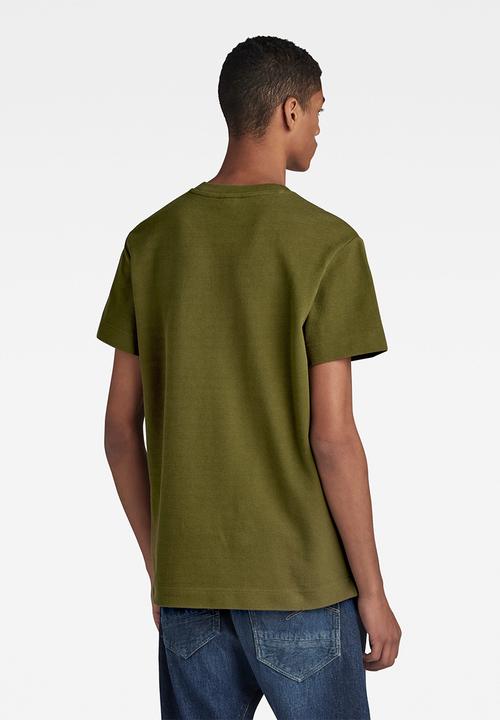 G-STAR - Essential pique r t Nelson pique o - dark olive